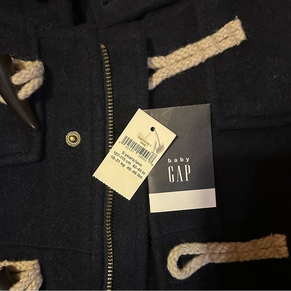 NEW GAP Wool Toggle Coat with Buffalo Plaid Lined Hood - Picture 3 of 9